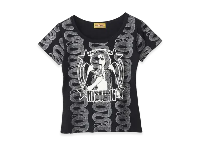 HYSTERIC GLAMOUR Women's Banana Girl Baby T-Shirt "Black"