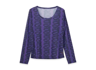HYSTERIC GLAMOUR Women's Snake Loop T-Shirt "Purple"