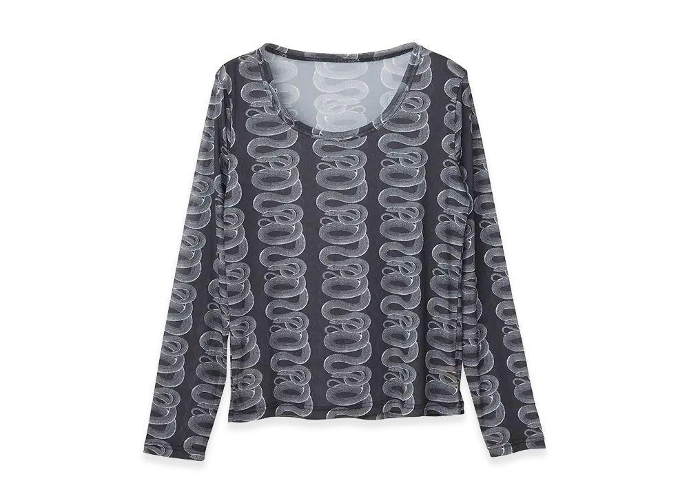 HYSTERIC GLAMOUR Women's Snake Loop T-Shirt "Black"