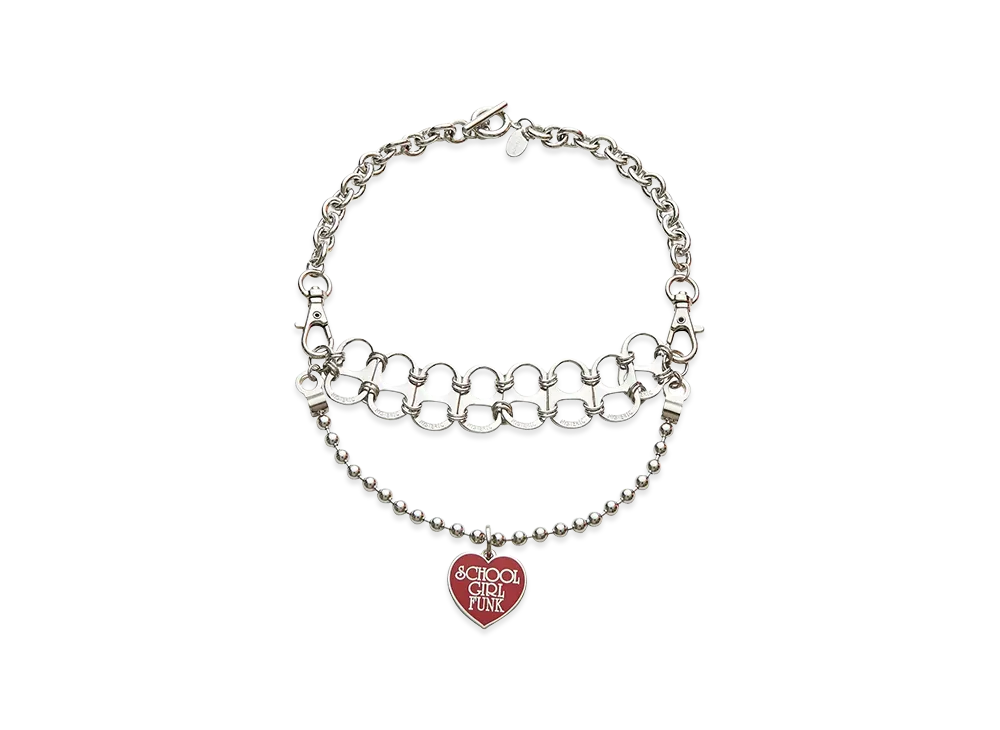HYSTERIC GLAMOUR Women's Girl Funk Chain Necklace "Silver"