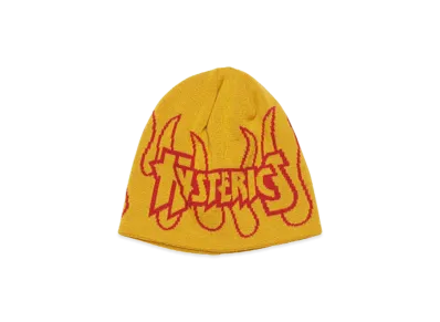 HYSTERIC GLAMOUR Fire Hysteric Beanie "White"