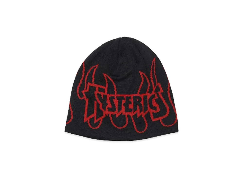 HYSTERIC GLAMOUR Fire Hysteric Beanie "Black"