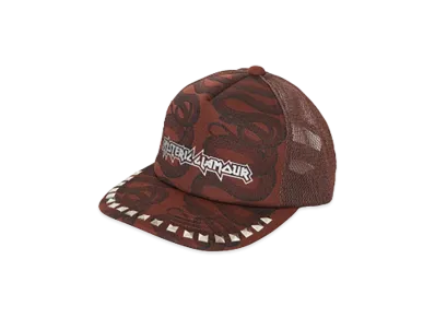 HYSTERIC GLAMOUR Snake Loop Studded Mesh Cap "White"