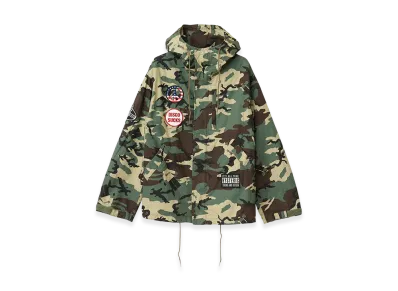 HYSTERIC GLAMOUR DISCO SUCKS Patch Hooded Jacket "Khaki"