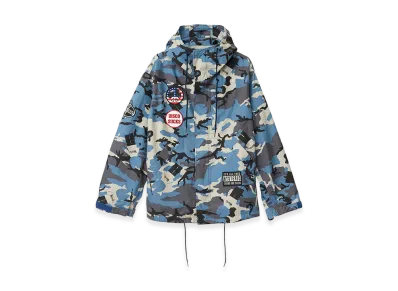 HYSTERIC GLAMOUR DISCO SUCKS Patch Hooded Jacket "Blue"