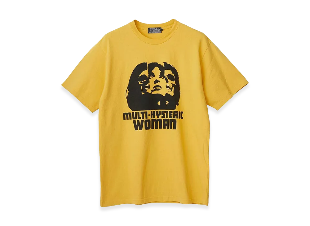 HYSTERIC GLAMOUR MULTI HYSTERIC SKULL T-Shirt "Yellow"