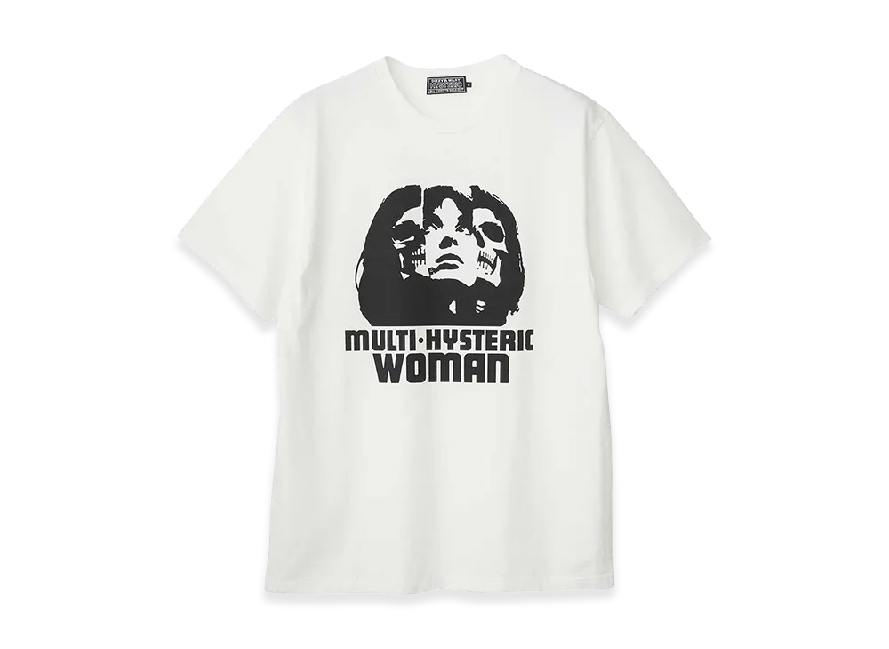 HYSTERIC GLAMOUR MULTI HYSTERIC SKULL T-Shirt "White"