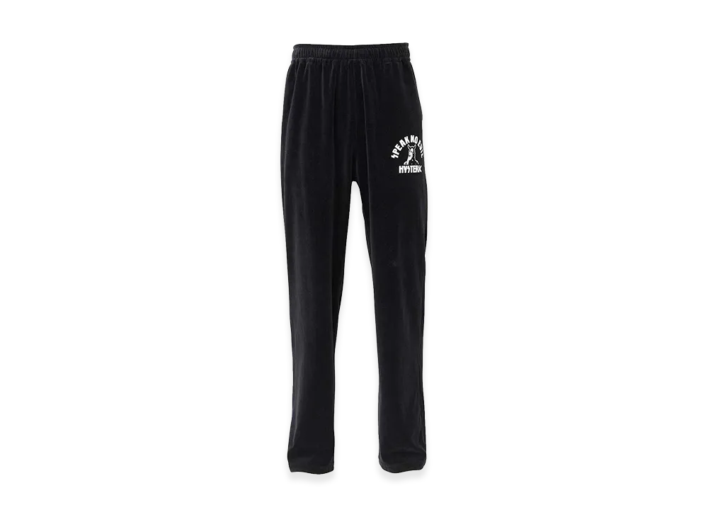 HYSTERIC GLAMOUR SPEAK NO EVIL Sweatpants "Black"