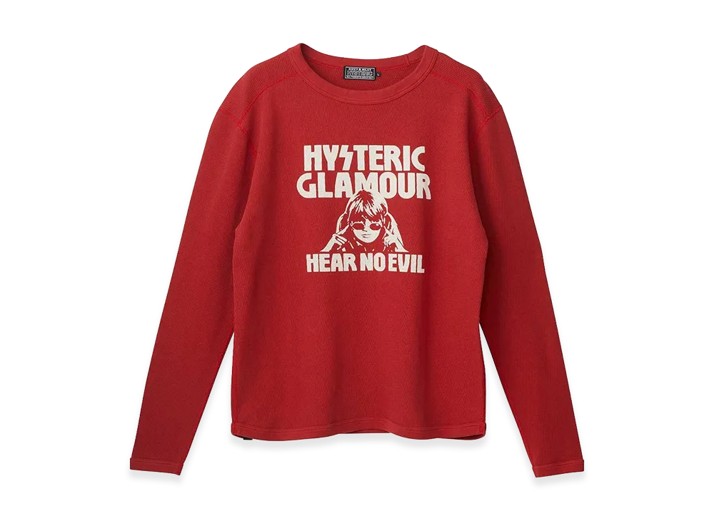 HYSTERIC GLAMOUR HEAR NO EVIL T-Shirt "Red"