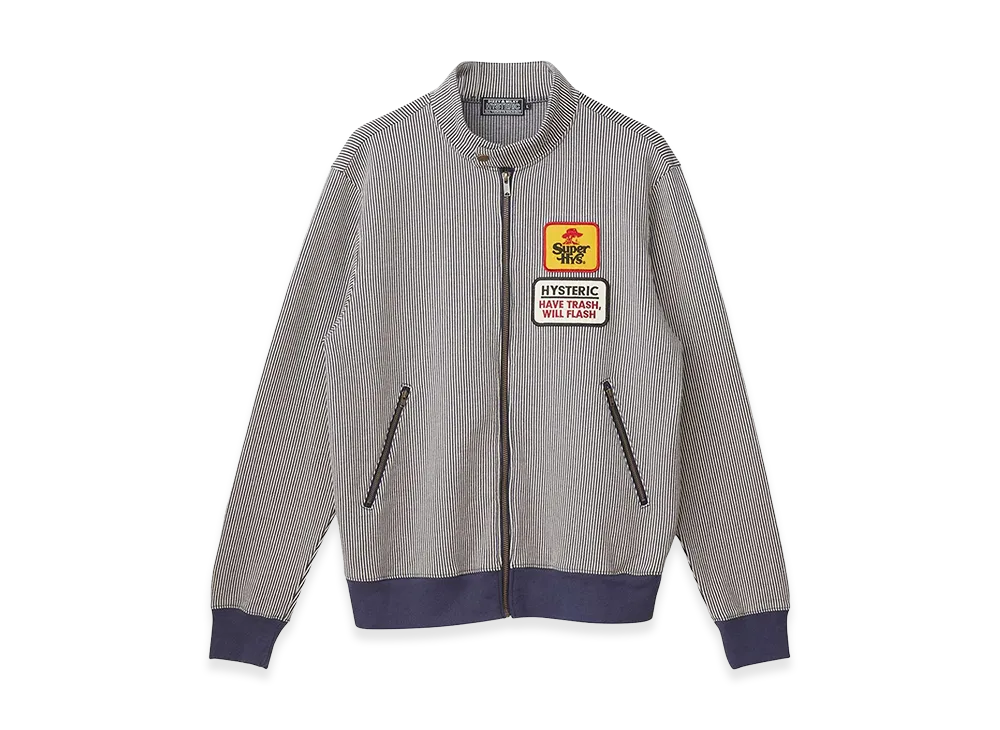 HYSTERIC GLAMOUR SUPER HYS Patch Track Jacket "Navy"