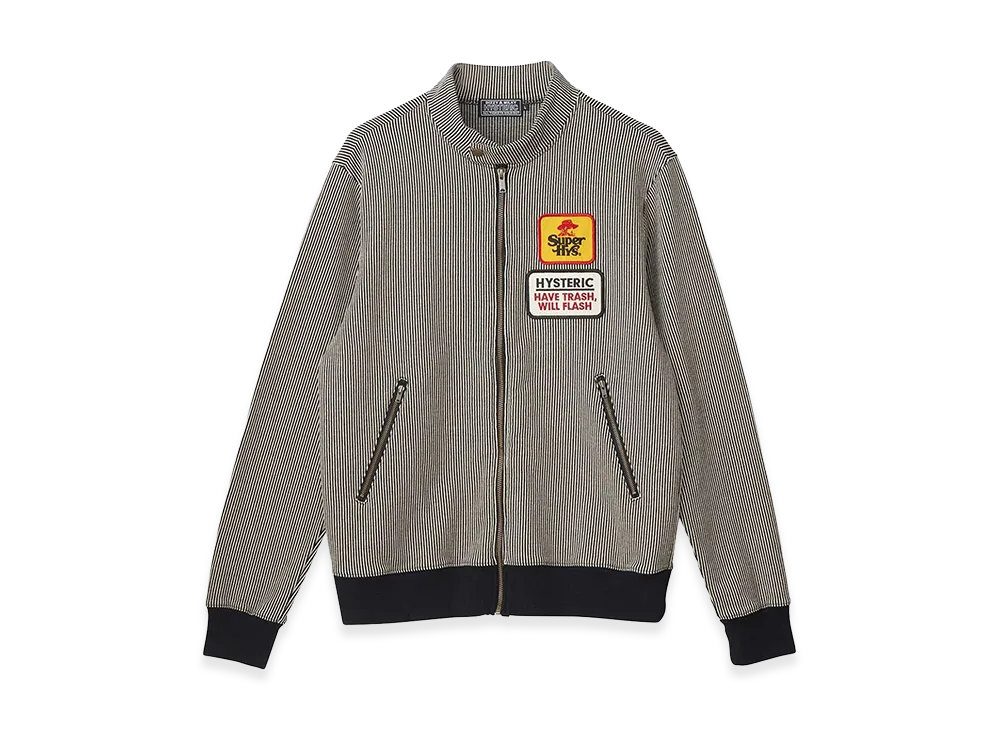 HYSTERIC GLAMOUR SUPER HYS Patch Track Jacket "Black"