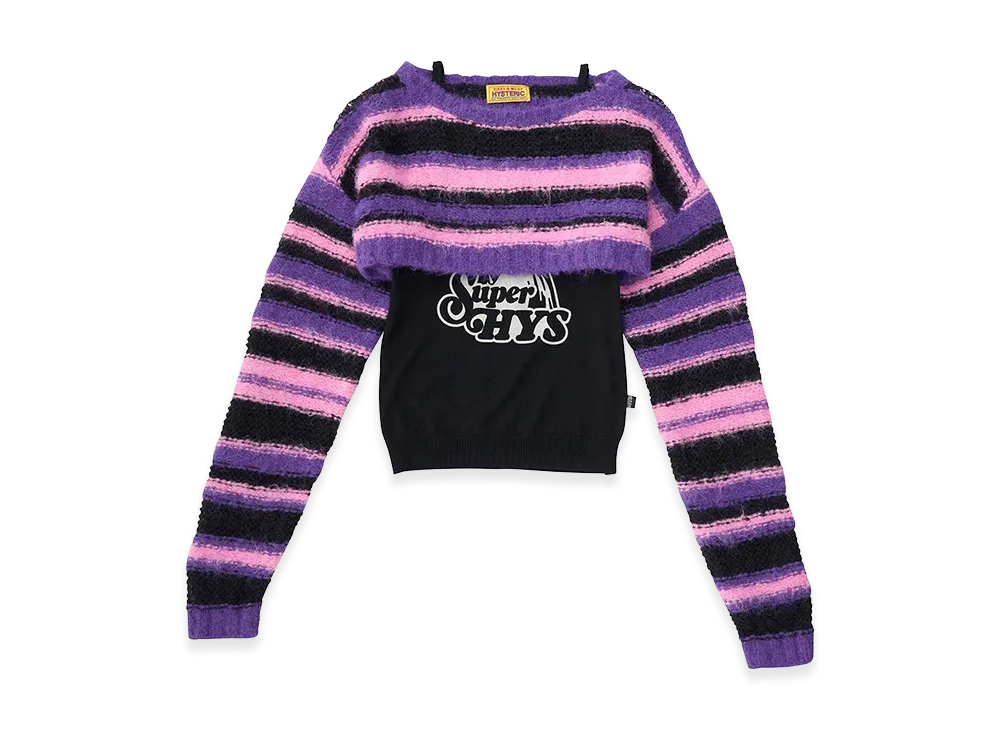 HYSTERIC GLAMOUR Women's SUPER HYS Ensemble Pullover & Camisole "Purple"