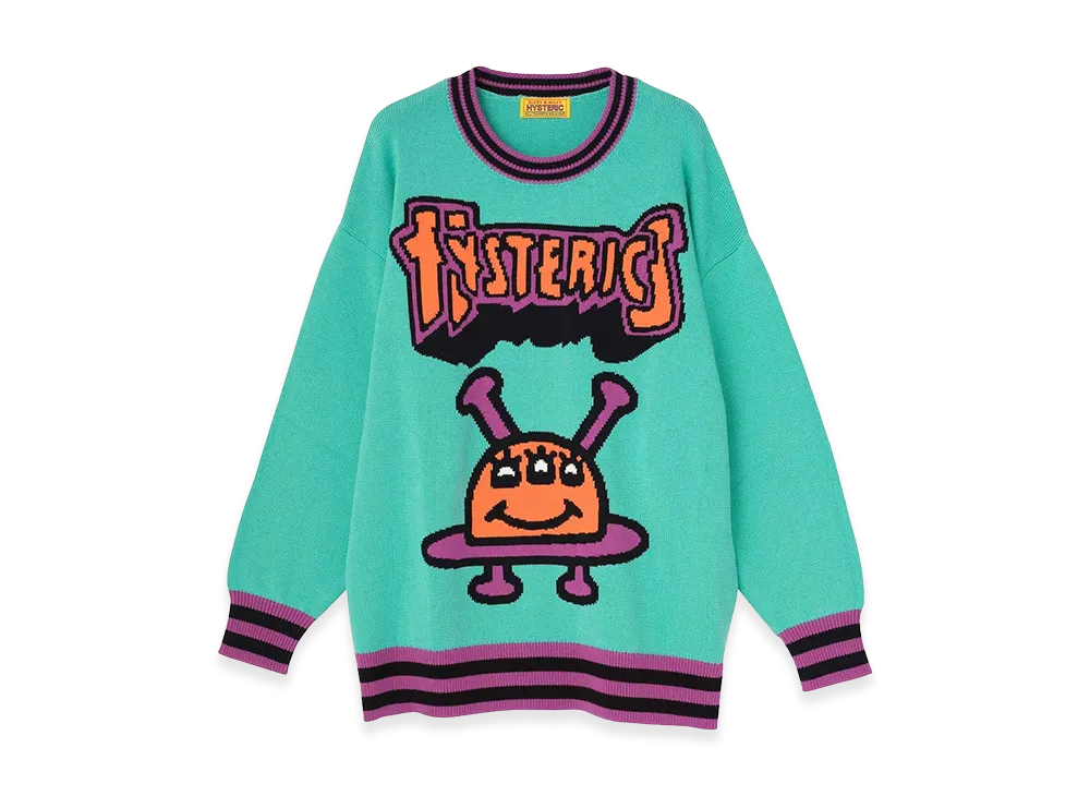 HYSTERIC GLAMOUR Women's HYSTERIC UFO Knit Sweater "Green"