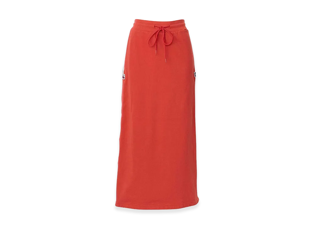 HYSTERIC GLAMOUR Women's SEE NO EVIL Patch Long Skirt "Red"