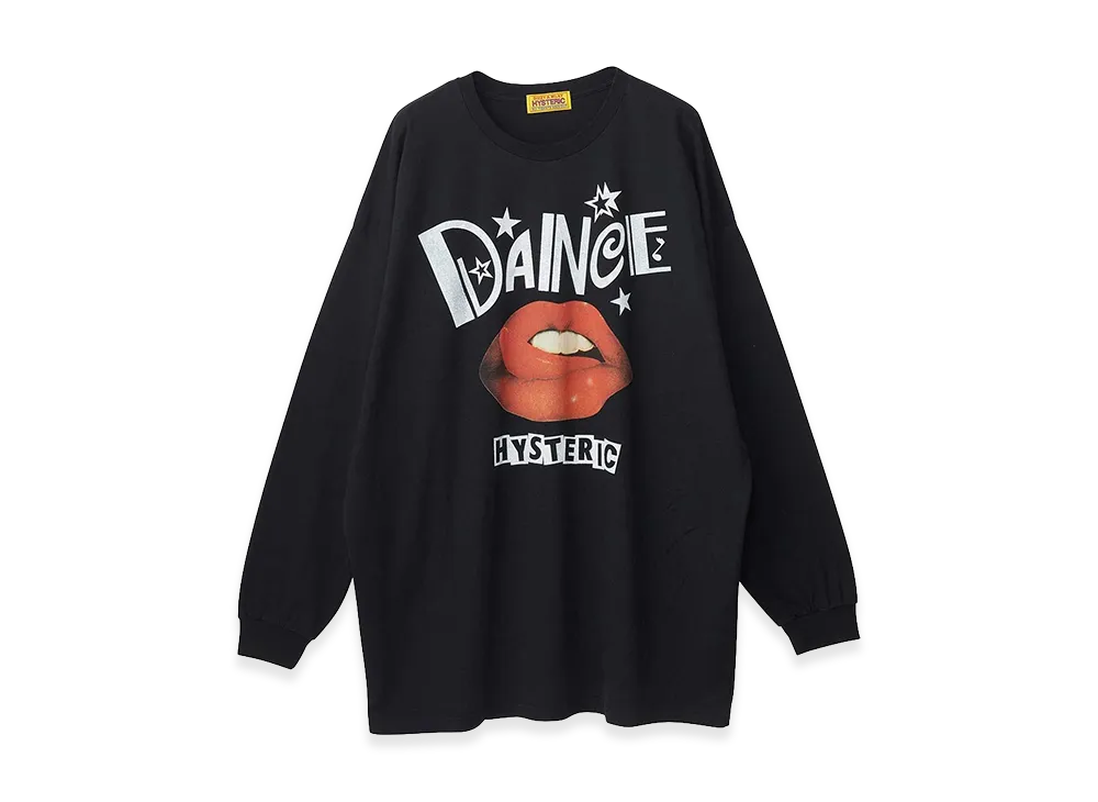 HYSTERIC GLAMOUR Women's DANCE Oversized T-Shirt "Black"