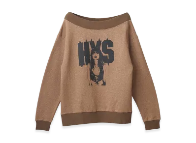 HYSTERIC GLAMOUR Women's HYSTERIC SPIKE LOGO WOMAN Sweatshirt "Brown"