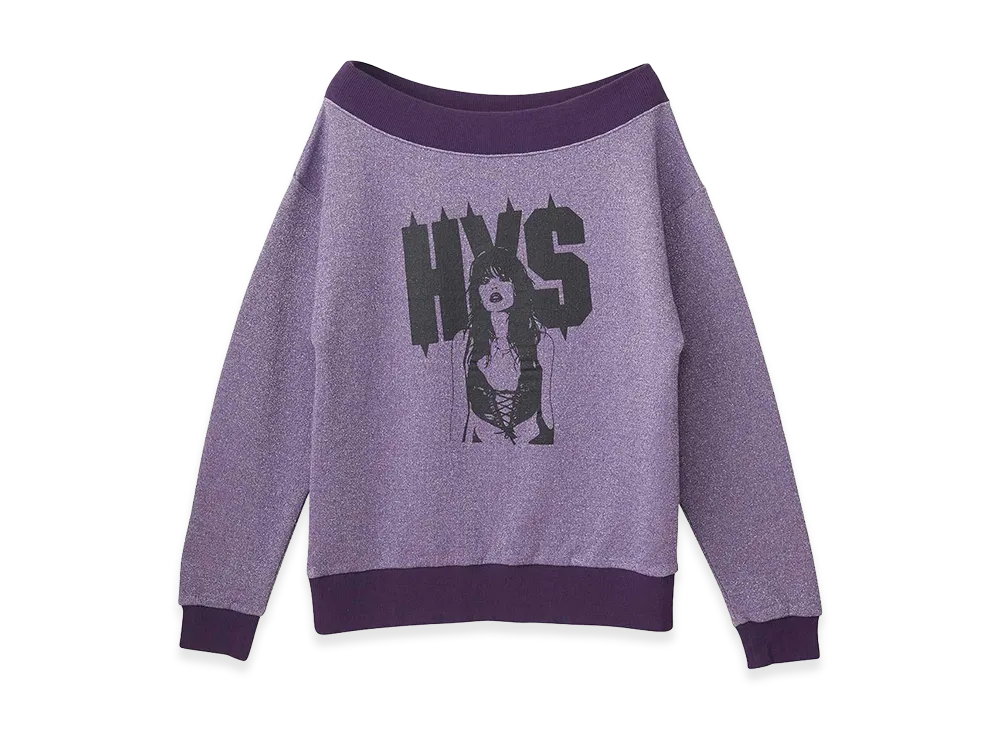 HYSTERIC GLAMOUR Women's HYSTERIC SPIKE LOGO WOMAN Sweatshirt "Purple"