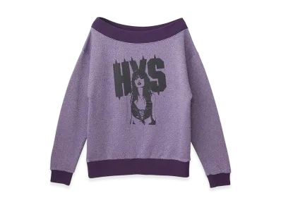 HYSTERIC GLAMOUR Women's HYSTERIC SPIKE LOGO WOMAN Sweatshirt "Purple"