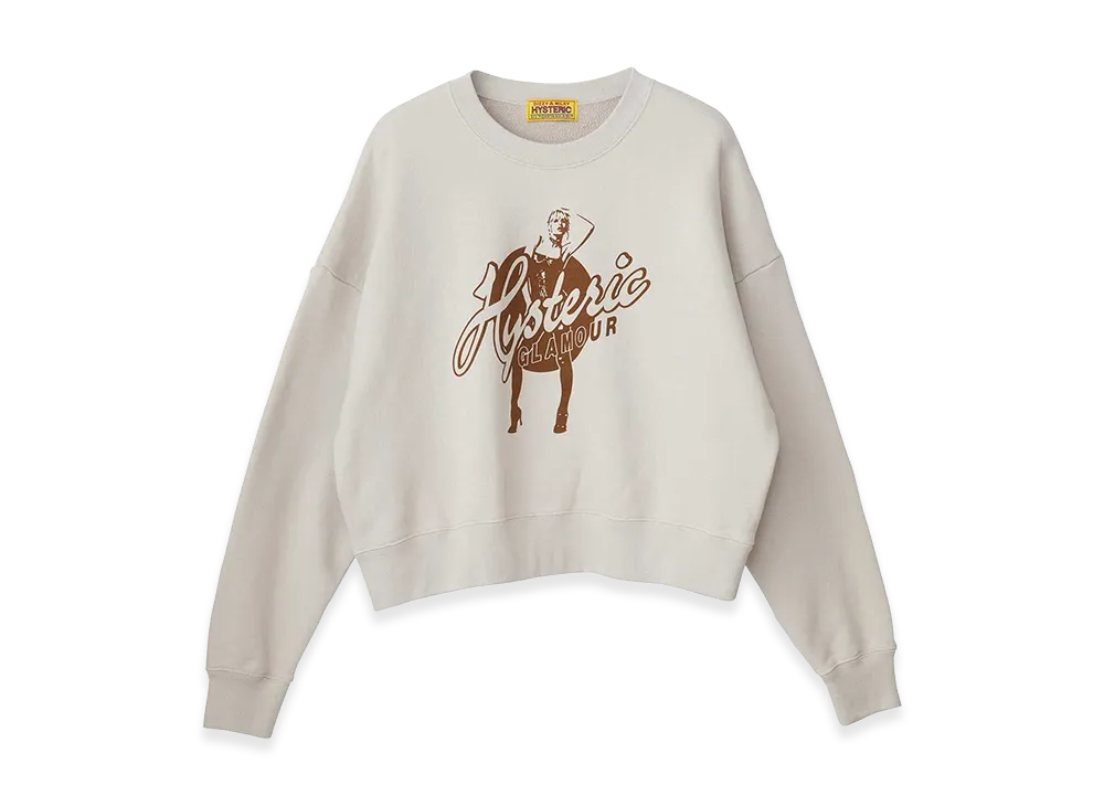 HYSTERIC GLAMOUR Women's HYSTERIC BLONDIE Cropped Sweatshirt "Beige"