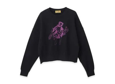 HYSTERIC GLAMOUR Women's HYSTERIC BLONDIE Cropped Sweatshirt "Black"