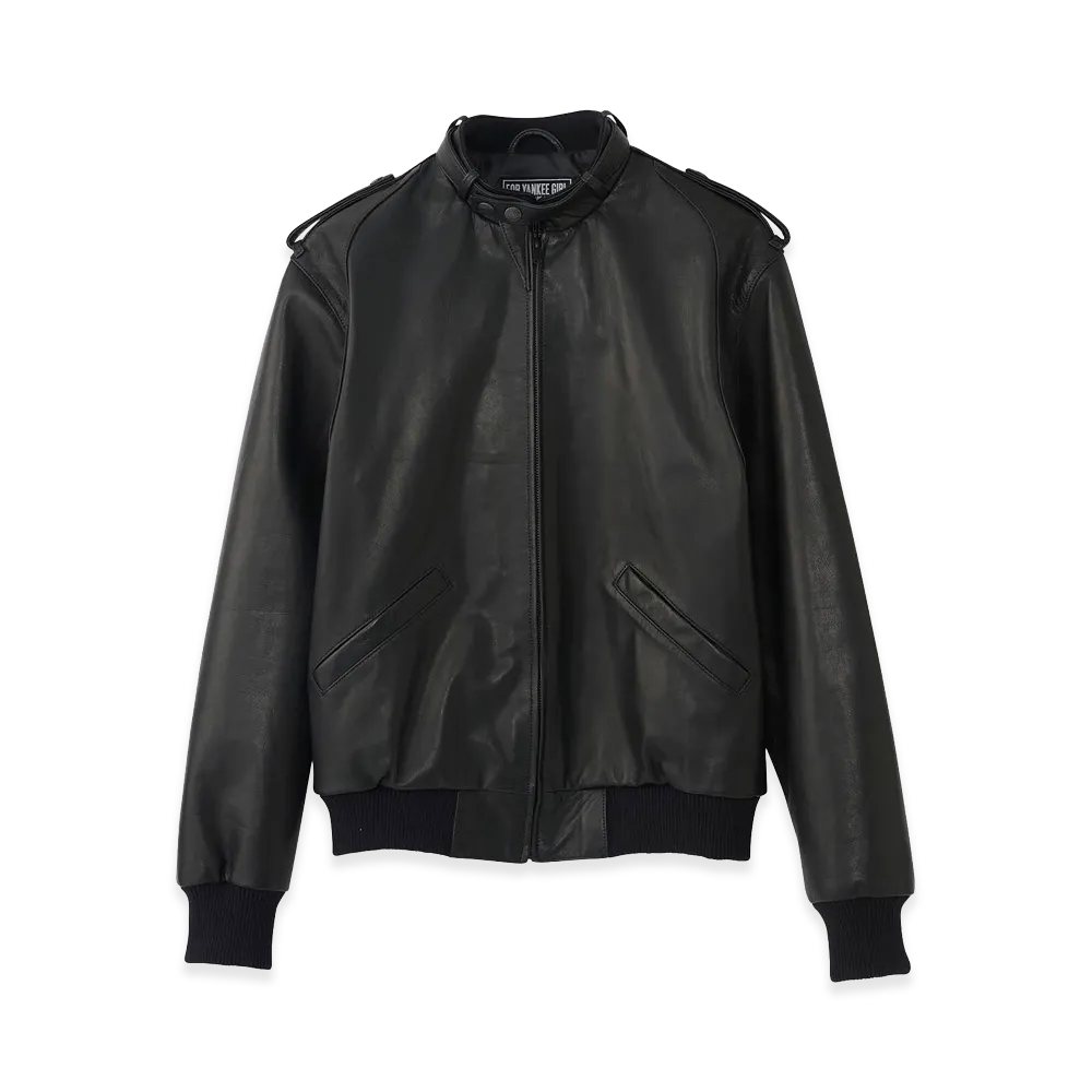 HYSTERIC GLAMOUR Zip-Up Ribbed Jacket "Black"
