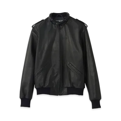 HYSTERIC GLAMOUR Zip-Up Ribbed Jacket "Black"