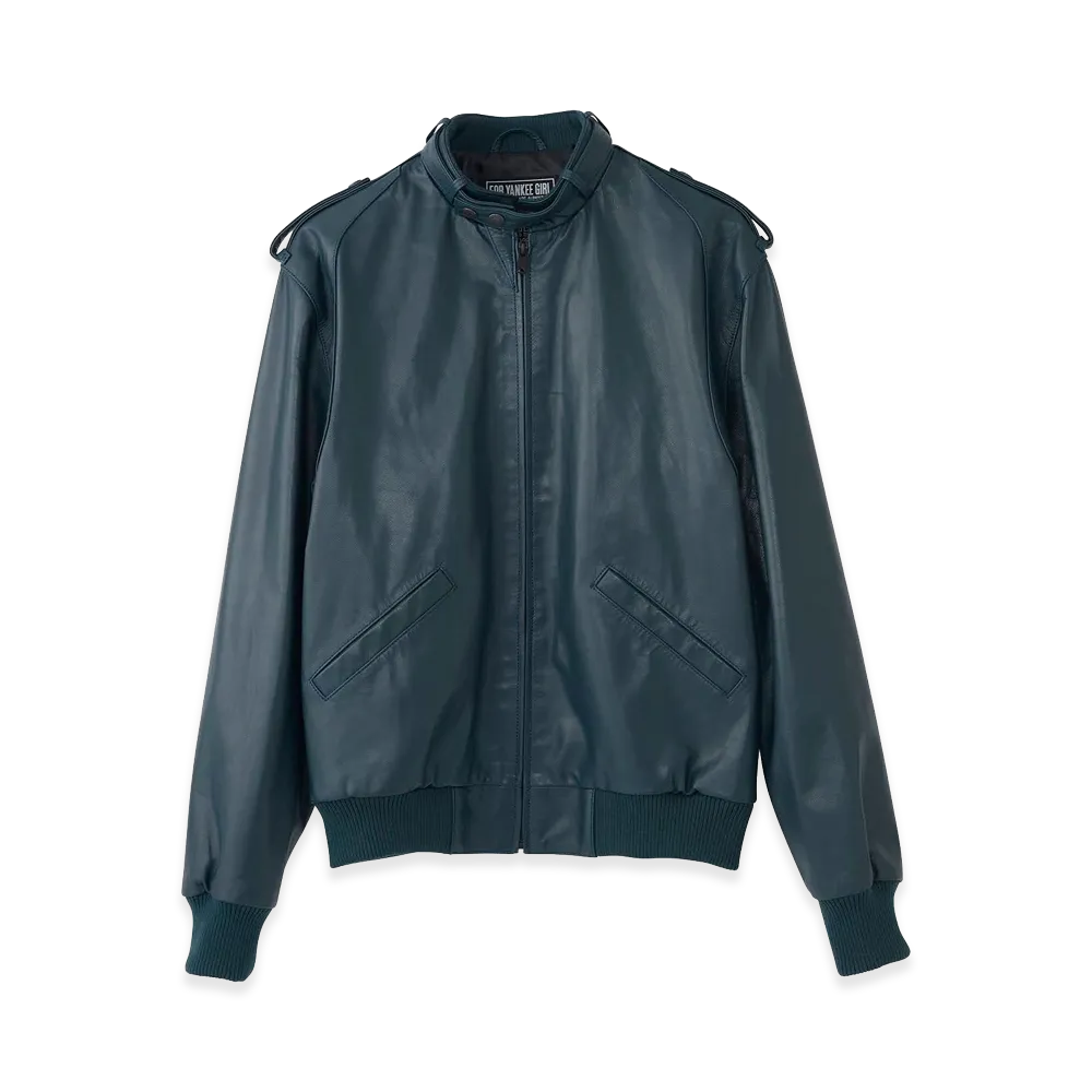 HYSTERIC GLAMOUR Zip-Up Ribbed Jacket "Navy Other"
