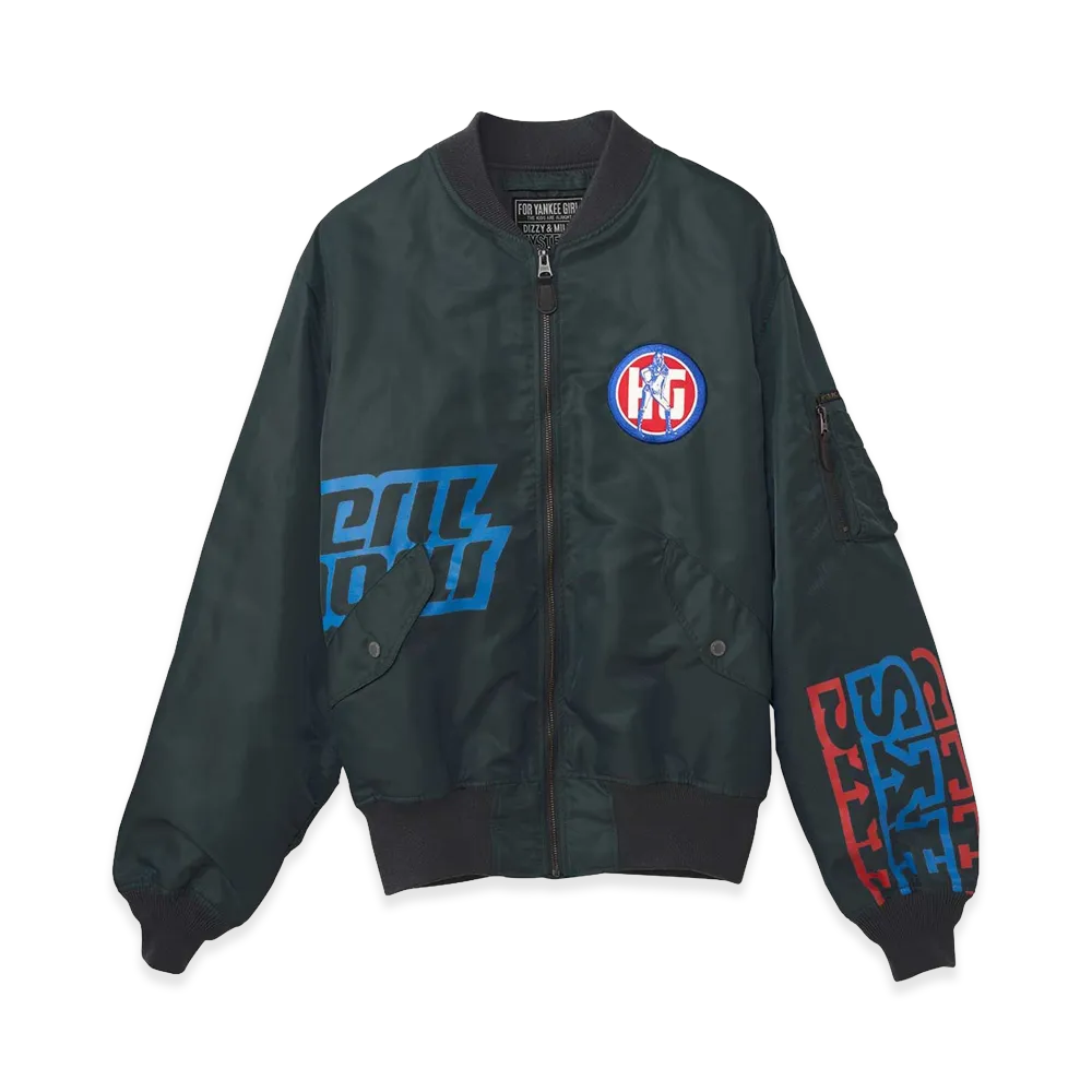 HYSTERIC GLAMOUR HYS Speed MA-1 Jacket "Gray"