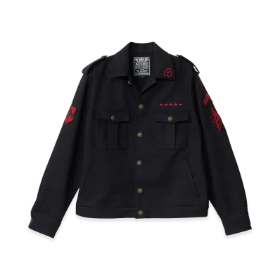 HYSTERIC GLAMOUR Motor City Fever Patch Military Jacket "Black"
