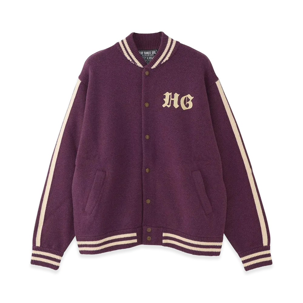 HYSTERIC GLAMOUR HG Motorcycle Embroidery Pharaoh Jacket "Purple"