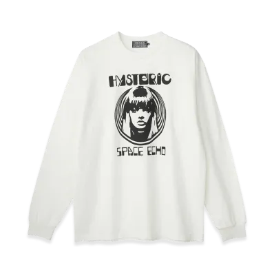 HYSTERIC GLAMOUR Space Echo Tee "White"