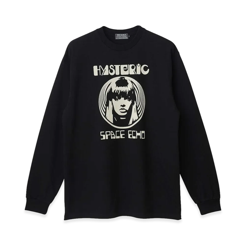 HYSTERIC GLAMOUR Space Echo Tee "Black"