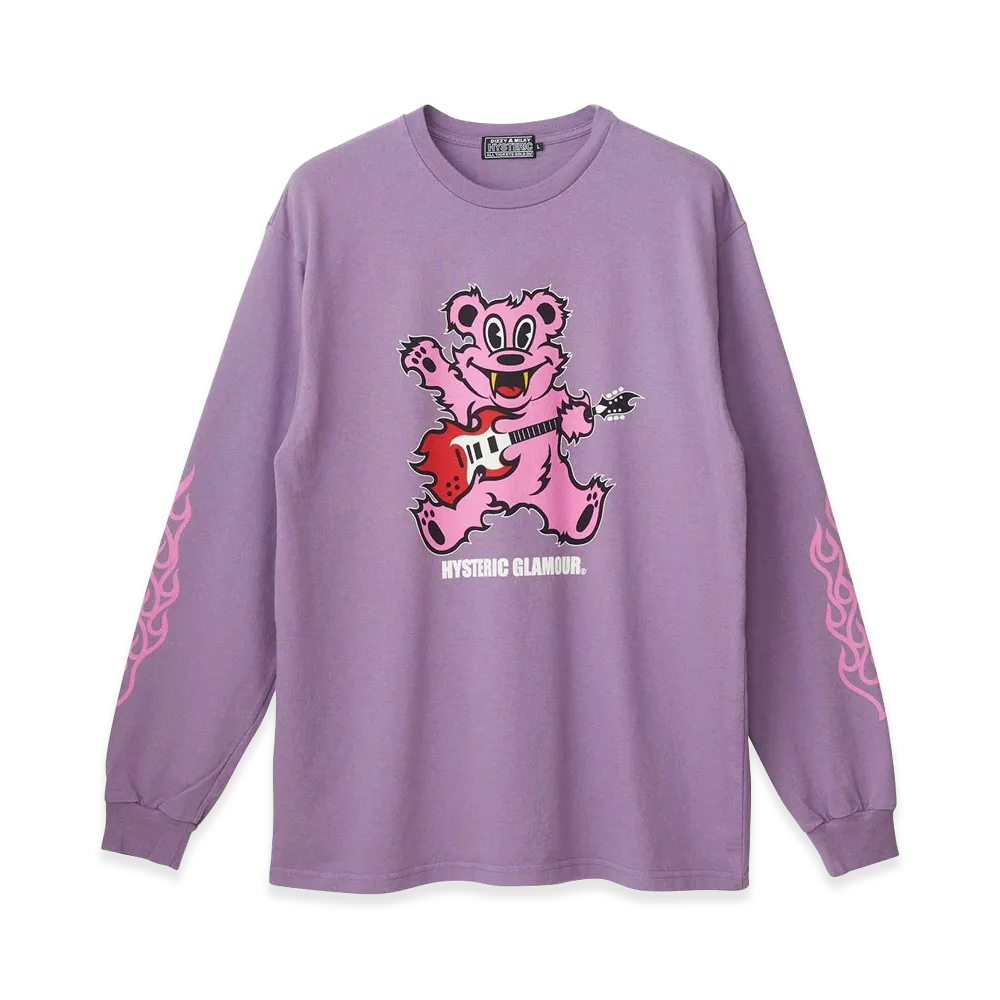 HYSTERIC GLAMOUR Fire Baer Guitar Tee "Purple"