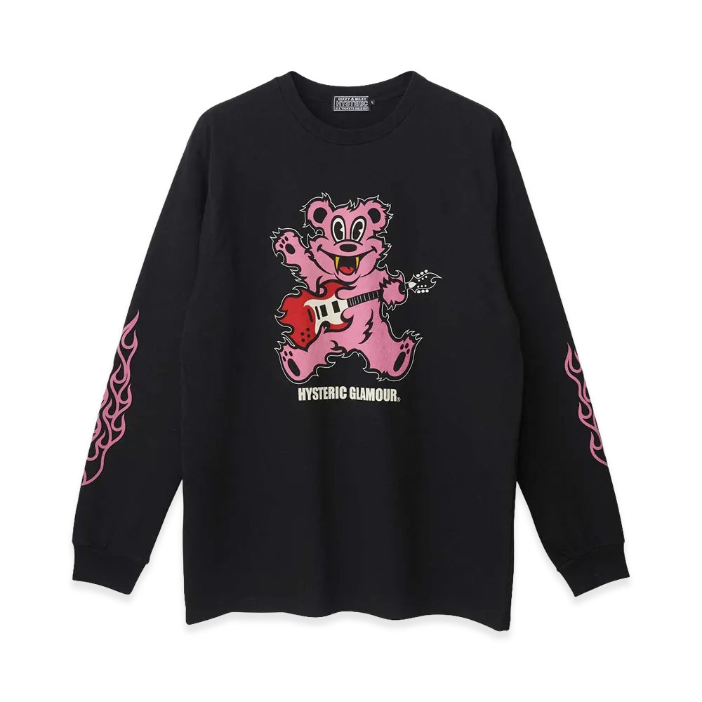 HYSTERIC GLAMOUR Fire Baer Guitar Tee "Black"