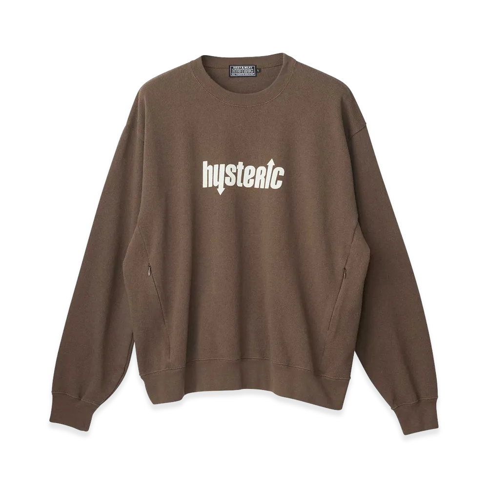 HYSTERIC GLAMOUR UP Down Logo Tee "Brown"