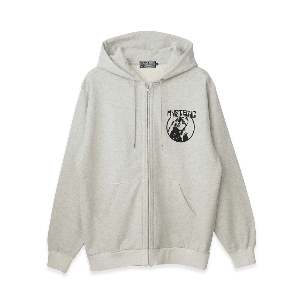 HYSTERIC GLAMOUR Rock N Roll Good To Me Hoodie "Top Gray"