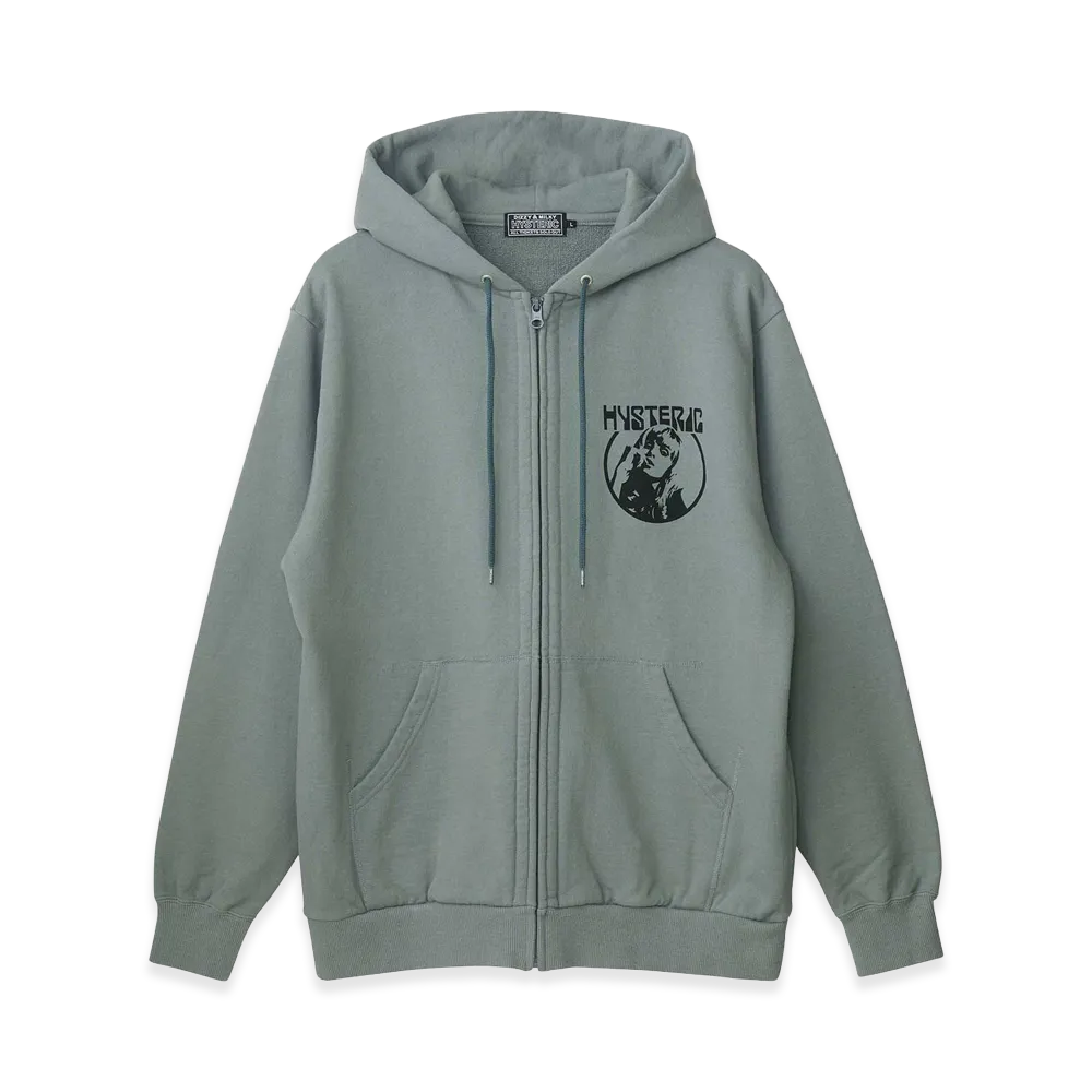 HYSTERIC GLAMOUR Rock N Roll Good To Me Hoodie "Green"