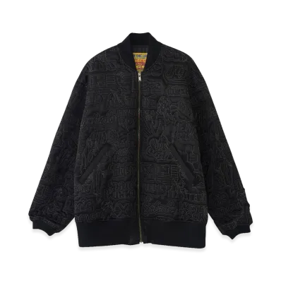 HYSTERIC GLAMOUR Women's Hell UP IN Hysteric Pattern Quilted Blouson "Black"