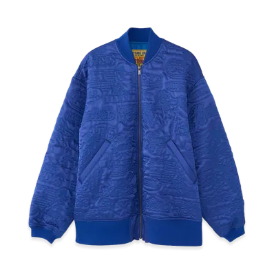 HYSTERIC GLAMOUR Women's Hell UP IN Hysteric Pattern Quilted Blouson "Blue"