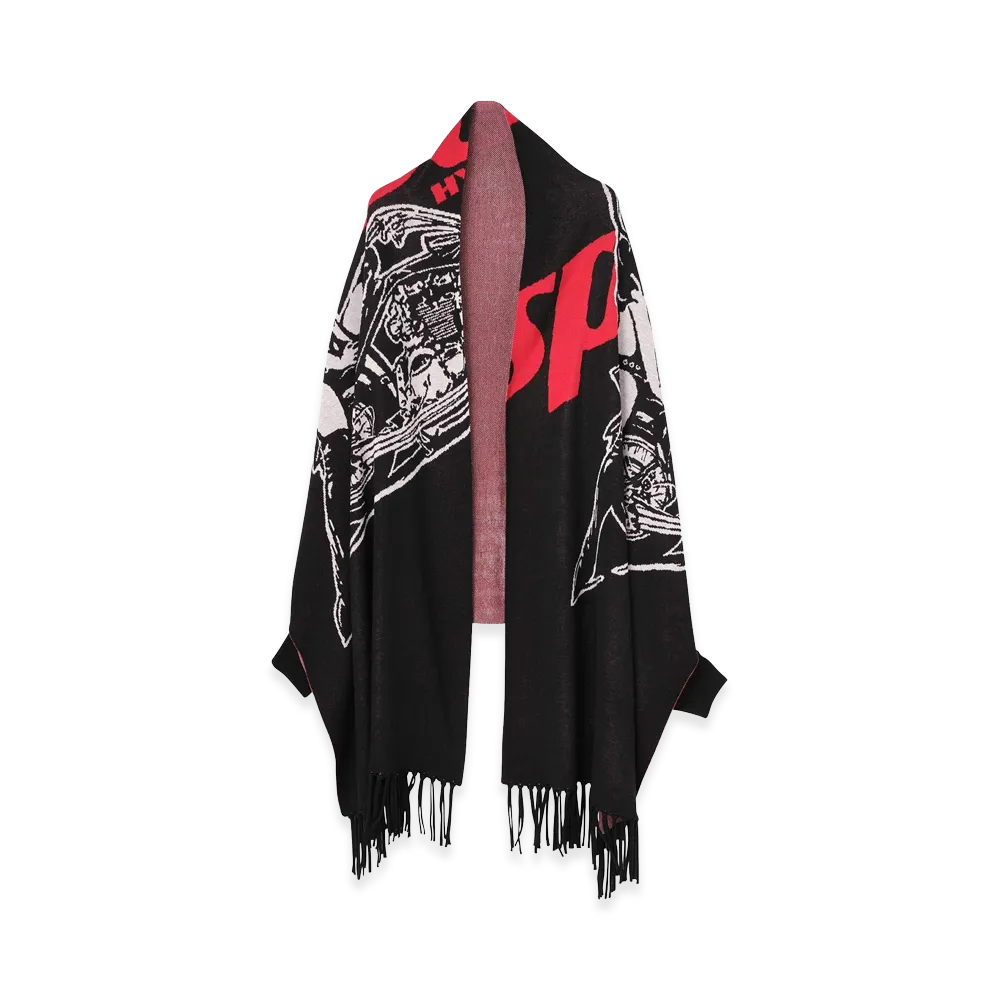 HYSTERIC GLAMOUR Women's Speedster Jacquard Shawl Cardigan "Black"