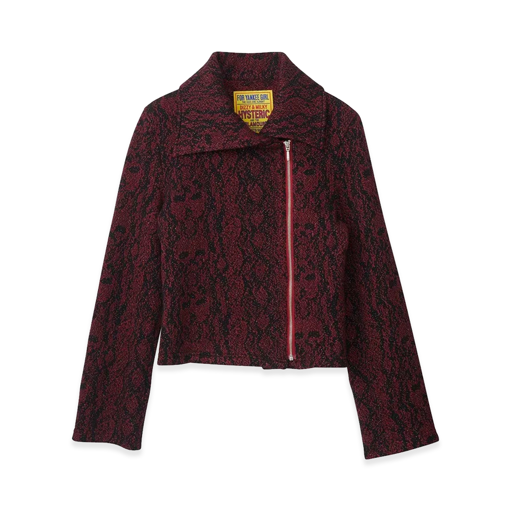 HYSTERIC GLAMOUR Women's Skull Python Pattern Jumper "Pink Other"