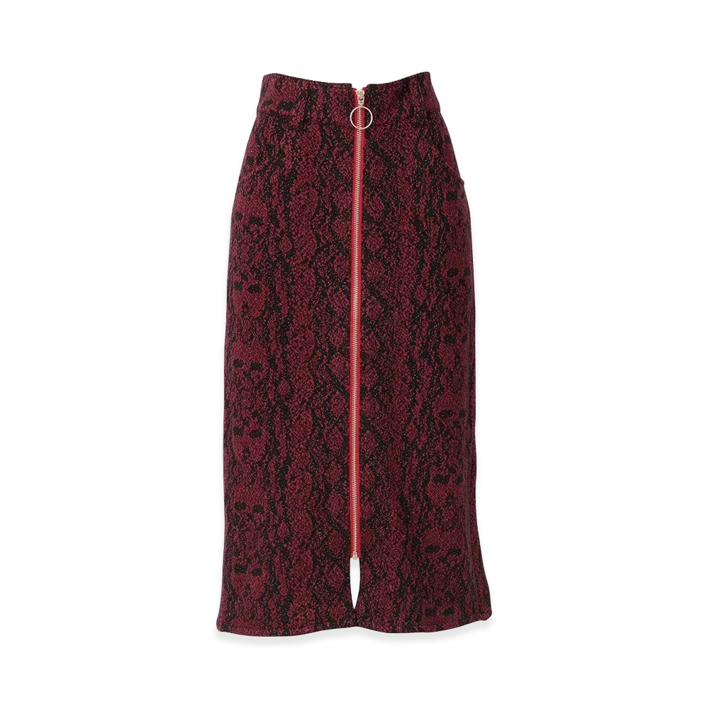HYSTERIC GLAMOUR Women's Skull Python Pattern Tight Skirt "Pink Other"