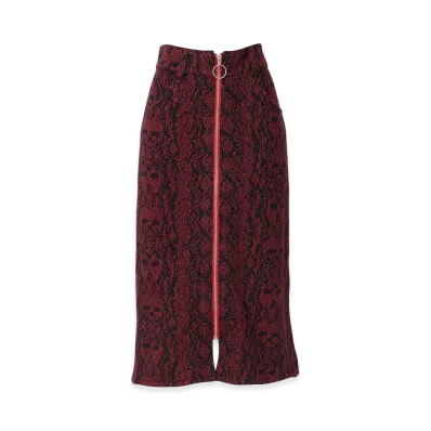 HYSTERIC GLAMOUR Women's Skull Python Pattern Tight Skirt "Pink Other"
