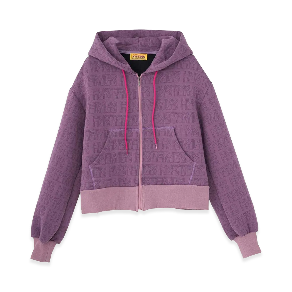 HYSTERIC GLAMOUR Women's Hysteric Delight Cropped Hoodie "Purple"