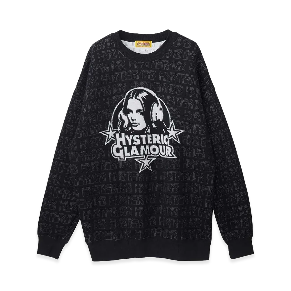 HYSTERIC GLAMOUR Women's Hysteric Sweet Sound Oversized Sweatshirt "Black"