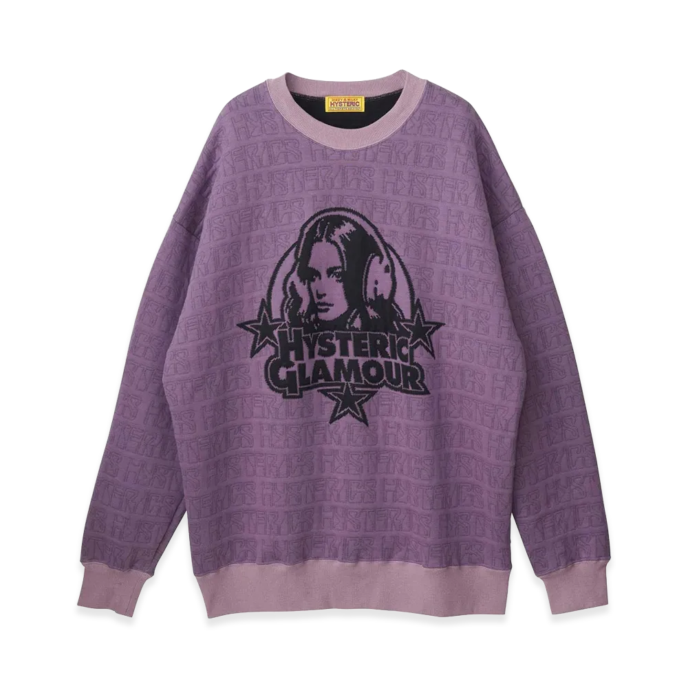HYSTERIC GLAMOUR Women's Hysteric Sweet Sound Oversized Sweatshirt "Purple"