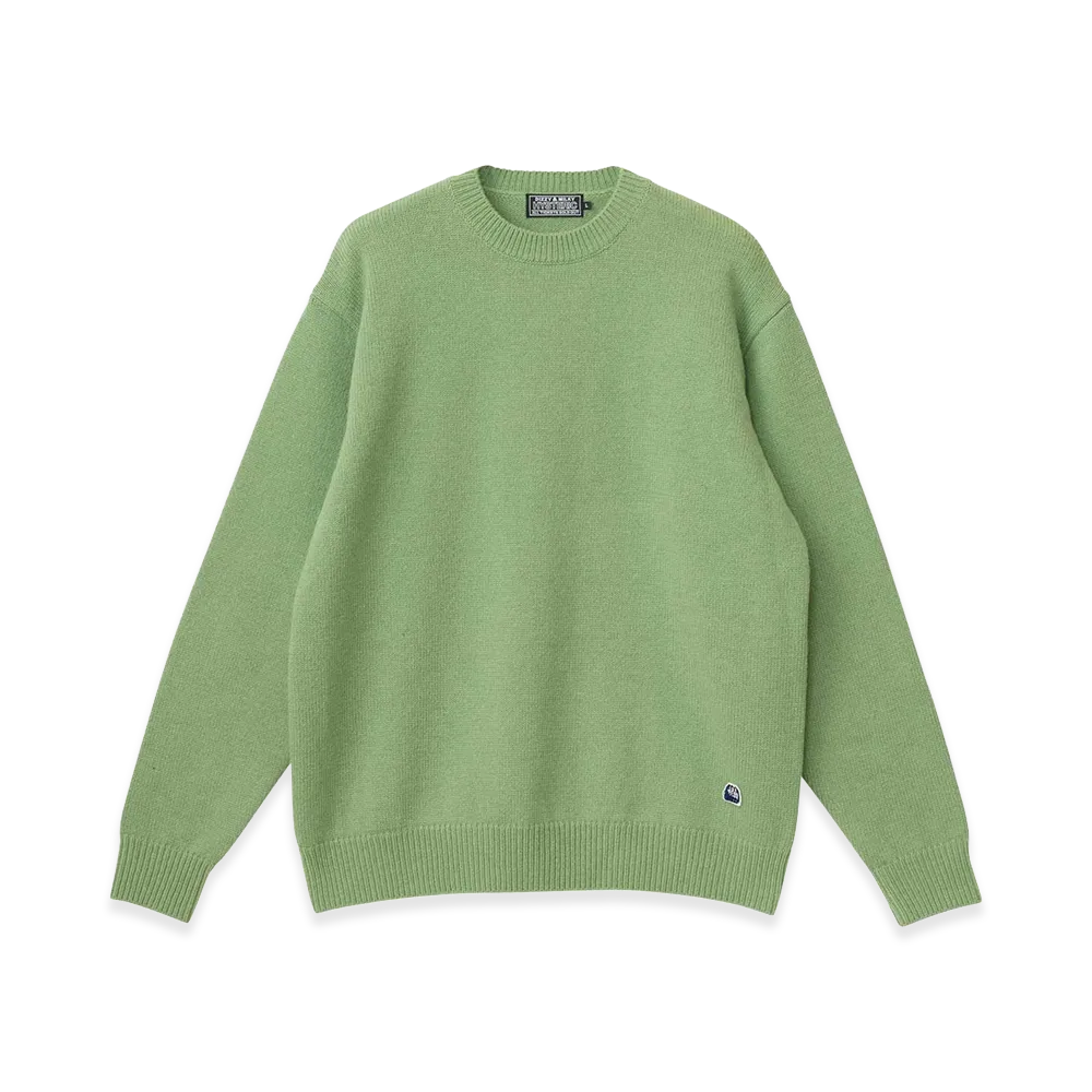 HYSTERIC GLAMOUR Amplified Patch Elbow Patch Sweater "Green"