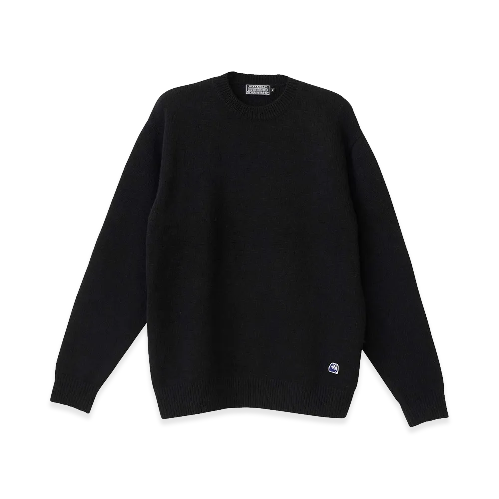 HYSTERIC GLAMOUR Amplified Patch Elbow Patch Sweater "Black"