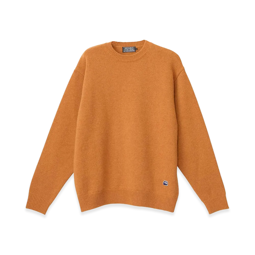 HYSTERIC GLAMOUR Amplified Patch Elbow Patch Sweater "Orange"