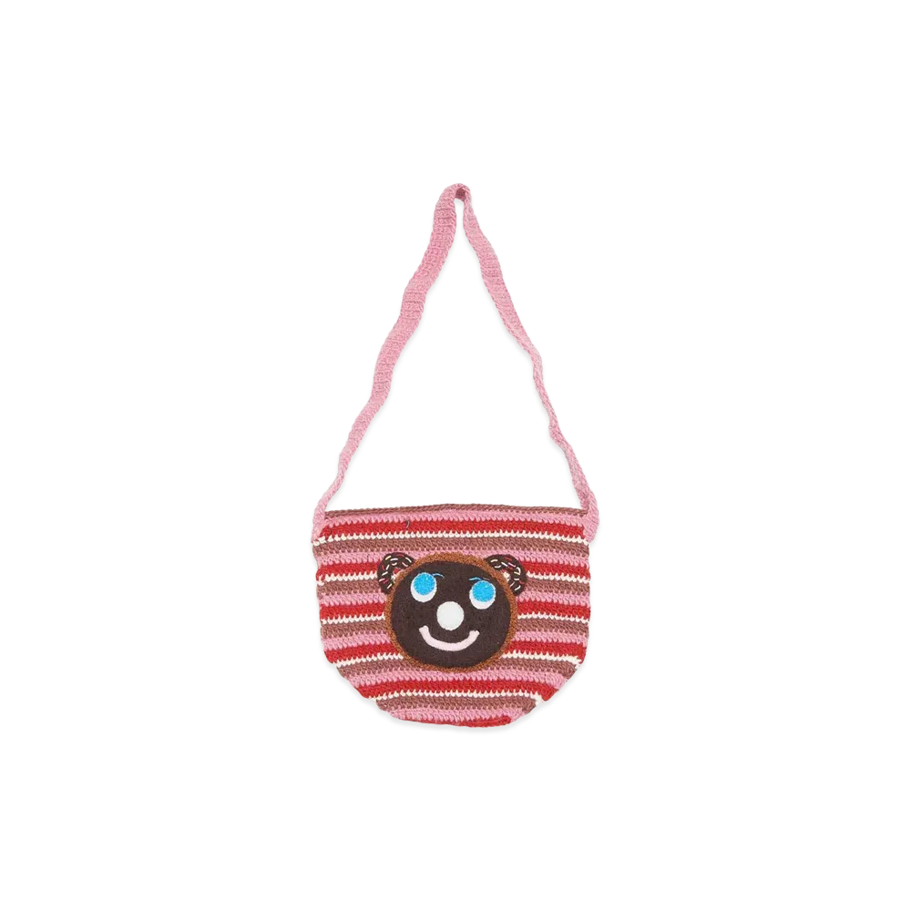 HYSTERIC GLAMOUR Women's Donut Bear Hand-Knit Shoulder Bag "Pink"
